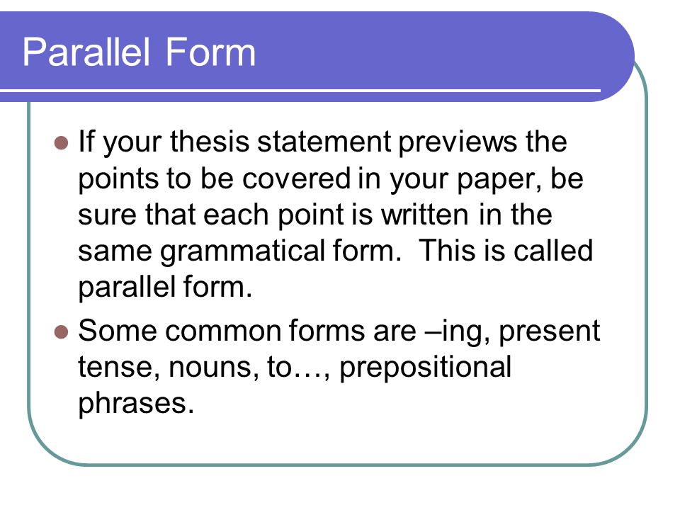 three point thesis
