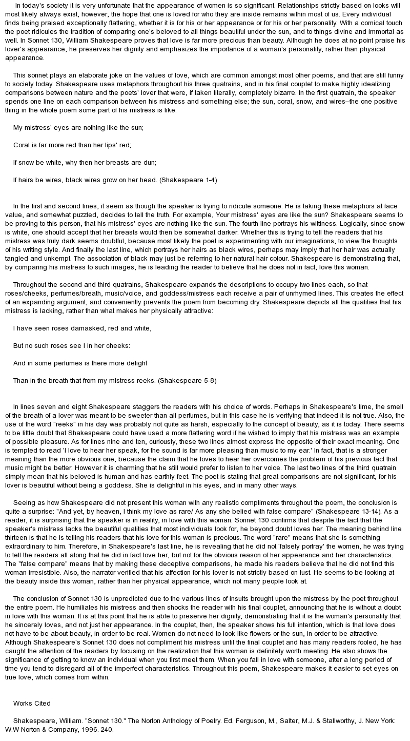 Essay on shakespeare's life