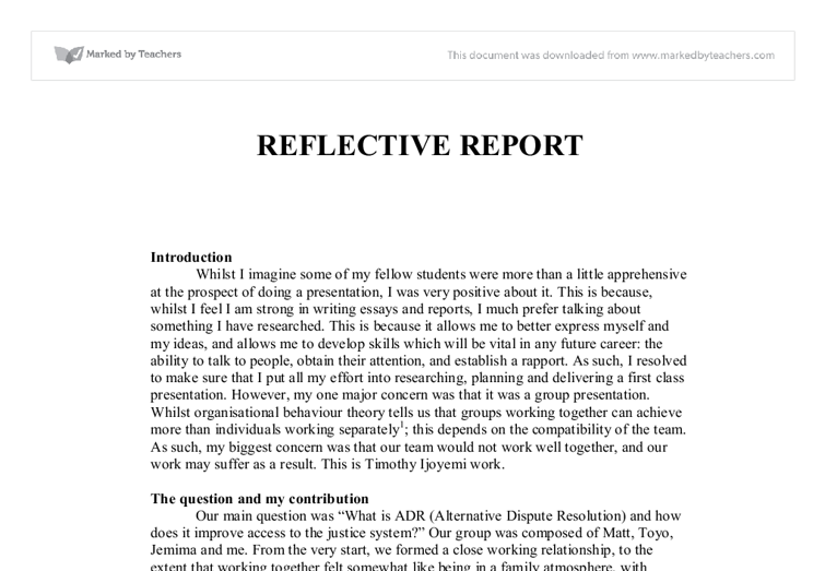 How to write reflective writing