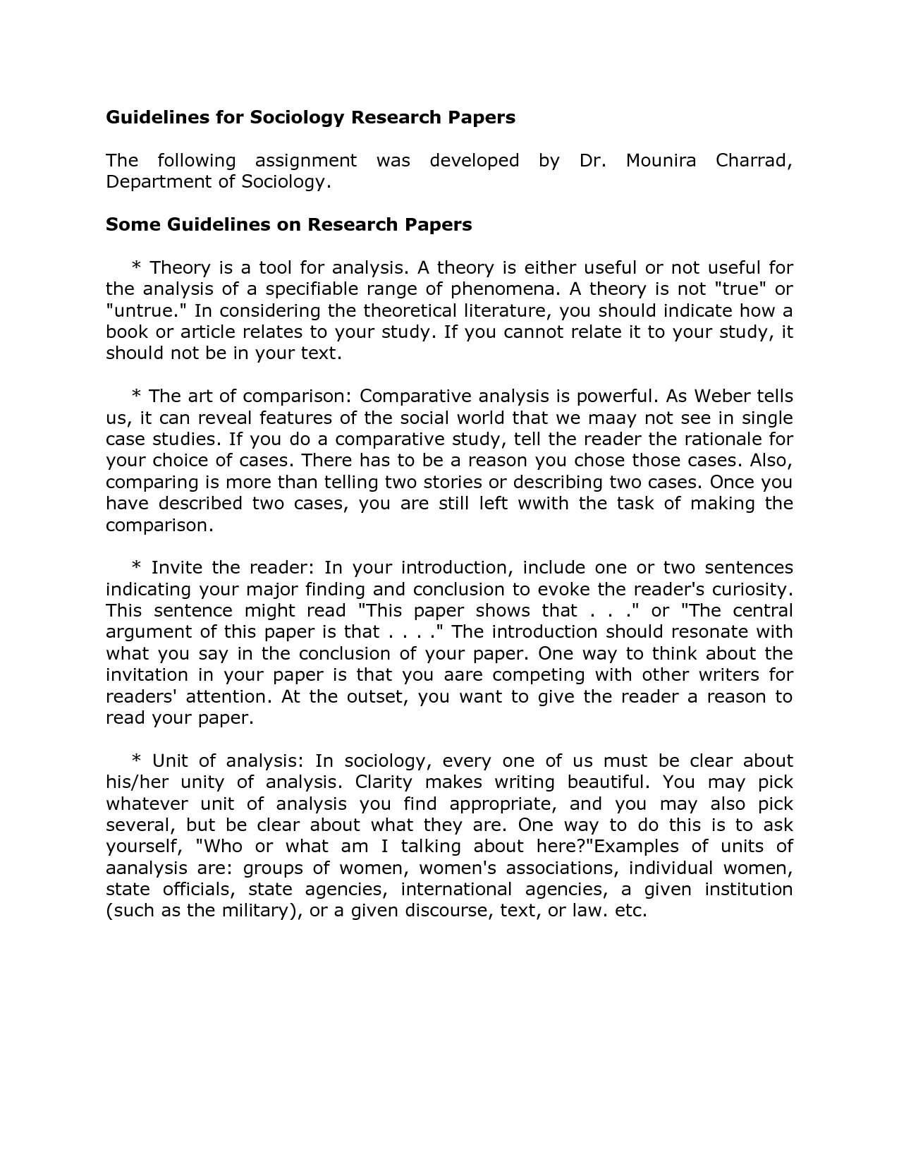 Sociological Essay Examples