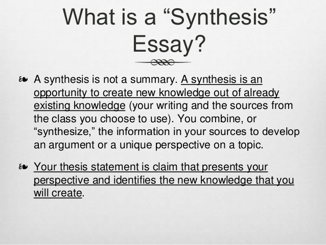 synthesize in writing definition