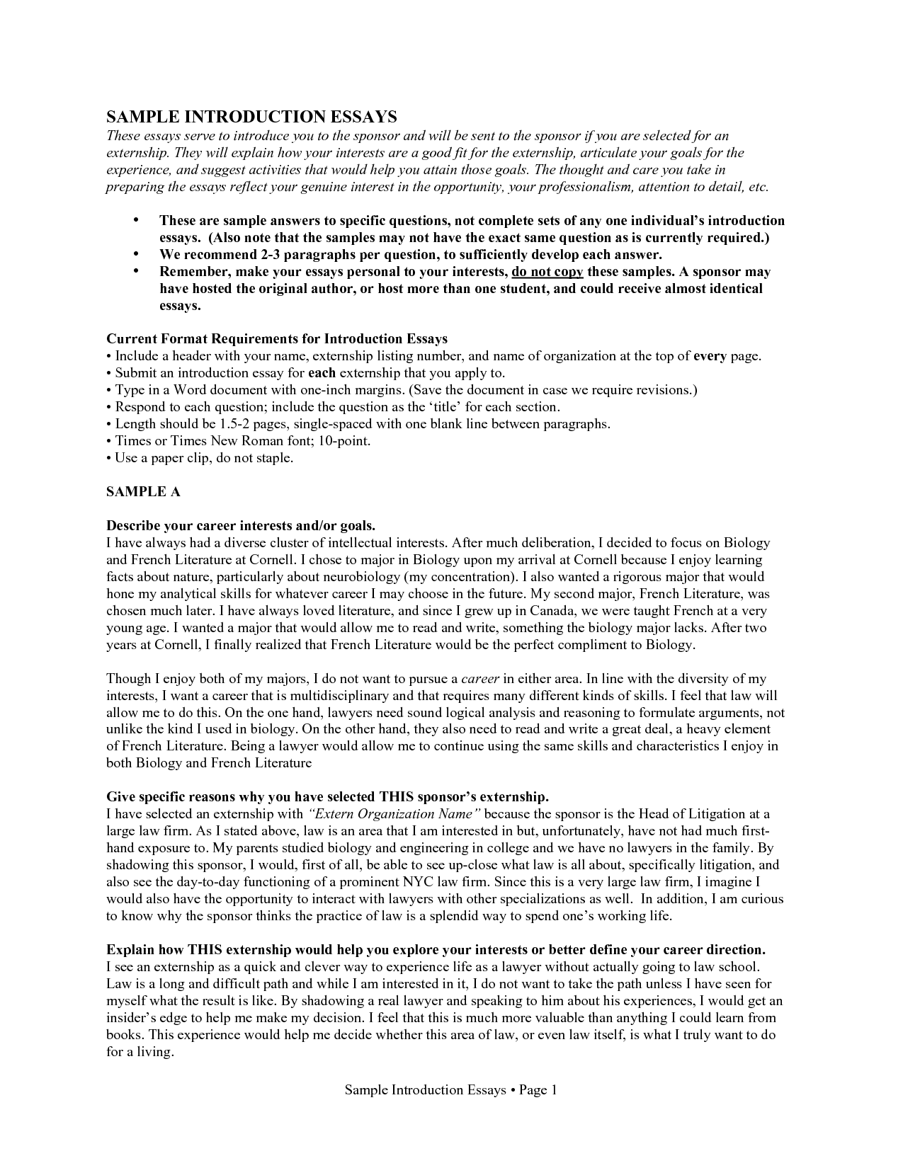 Examples of essays introducing yourself Examples of essays introducing yourself image