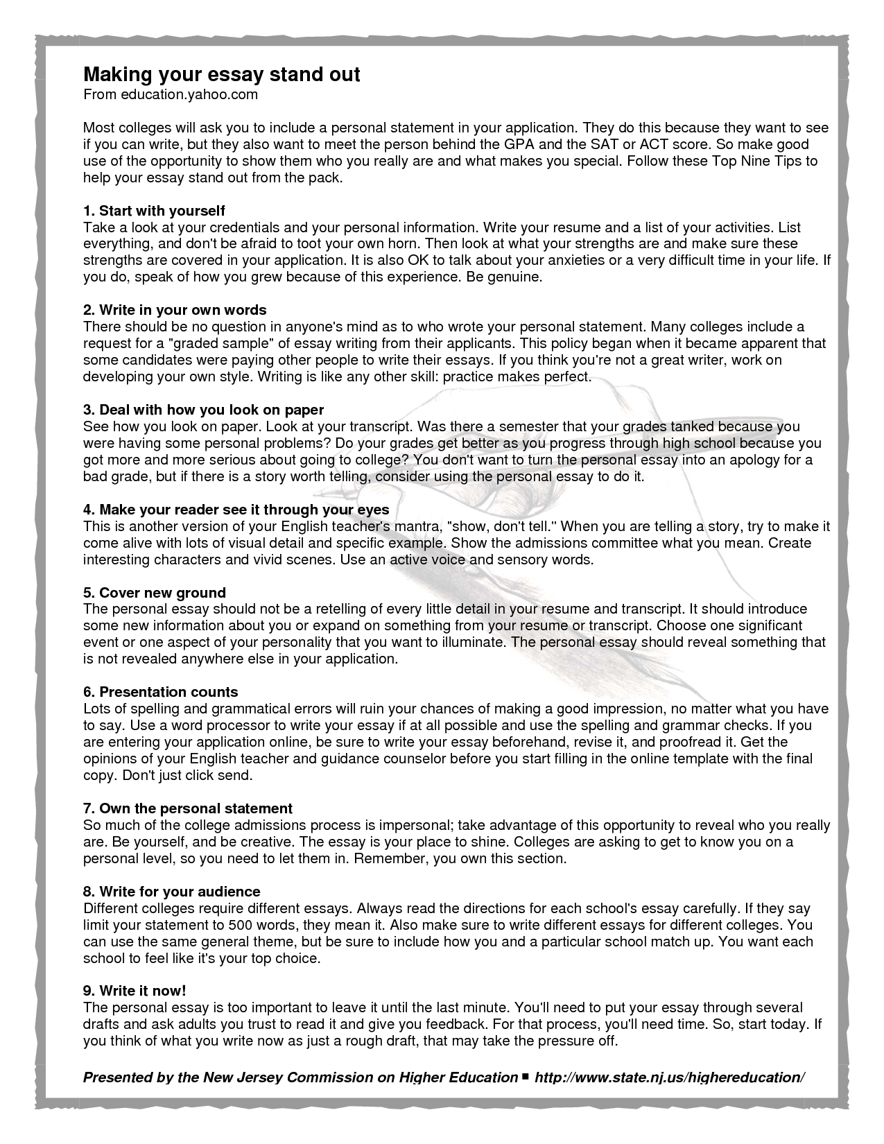 Examples Of College Application Essays 23