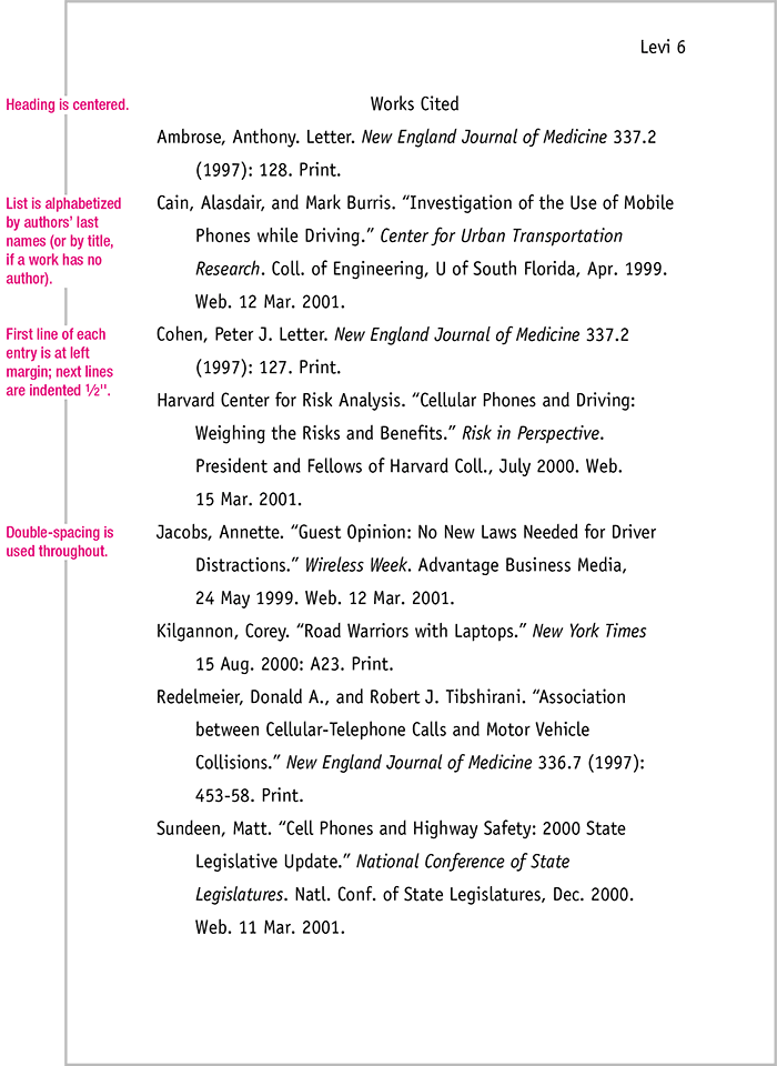 Do You Need A Works Cited Page For An Essay