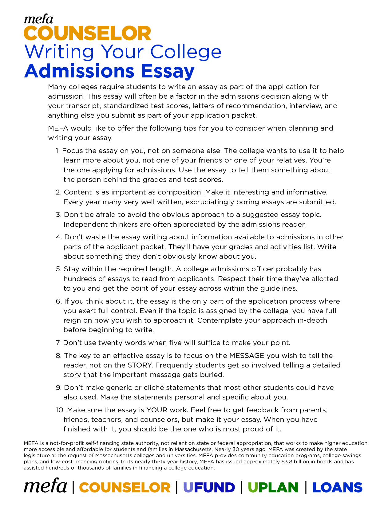College application essay service lesson plans