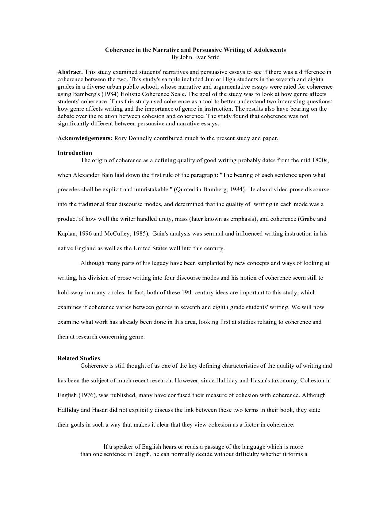 Sample Argumentative Essay Middle School
