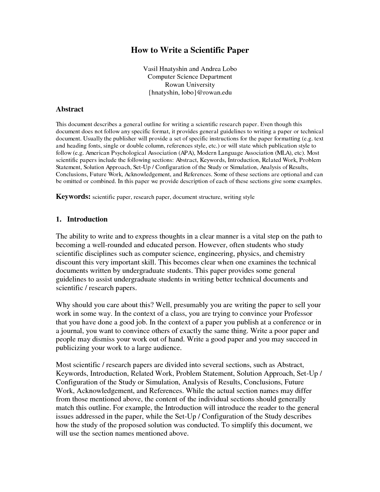 Apa Format Sample Essay Paper Scientific Essay Format Harvard Business School Essay also Literary Essay Thesis Examples Scientific Essay Format Muckraker Essays Thesis Statement In An Essay
