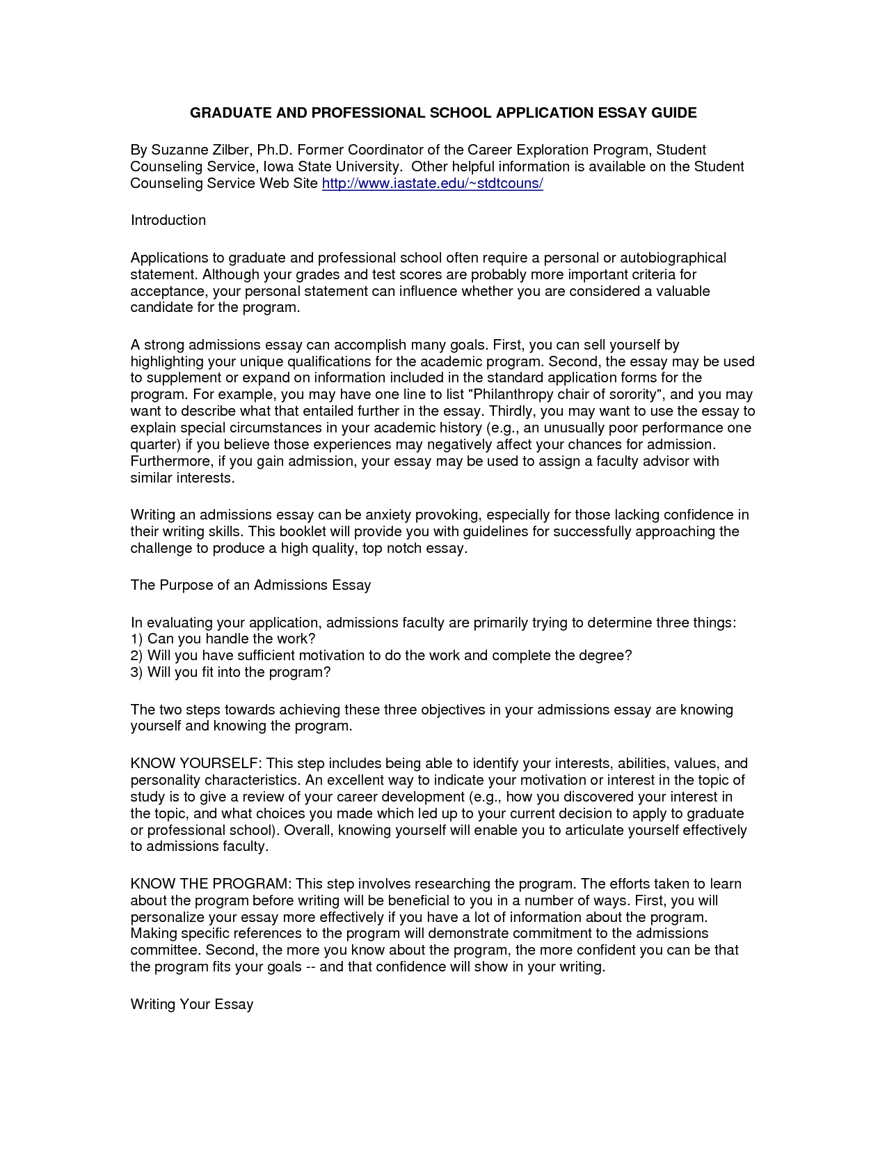 Personal statement phd application