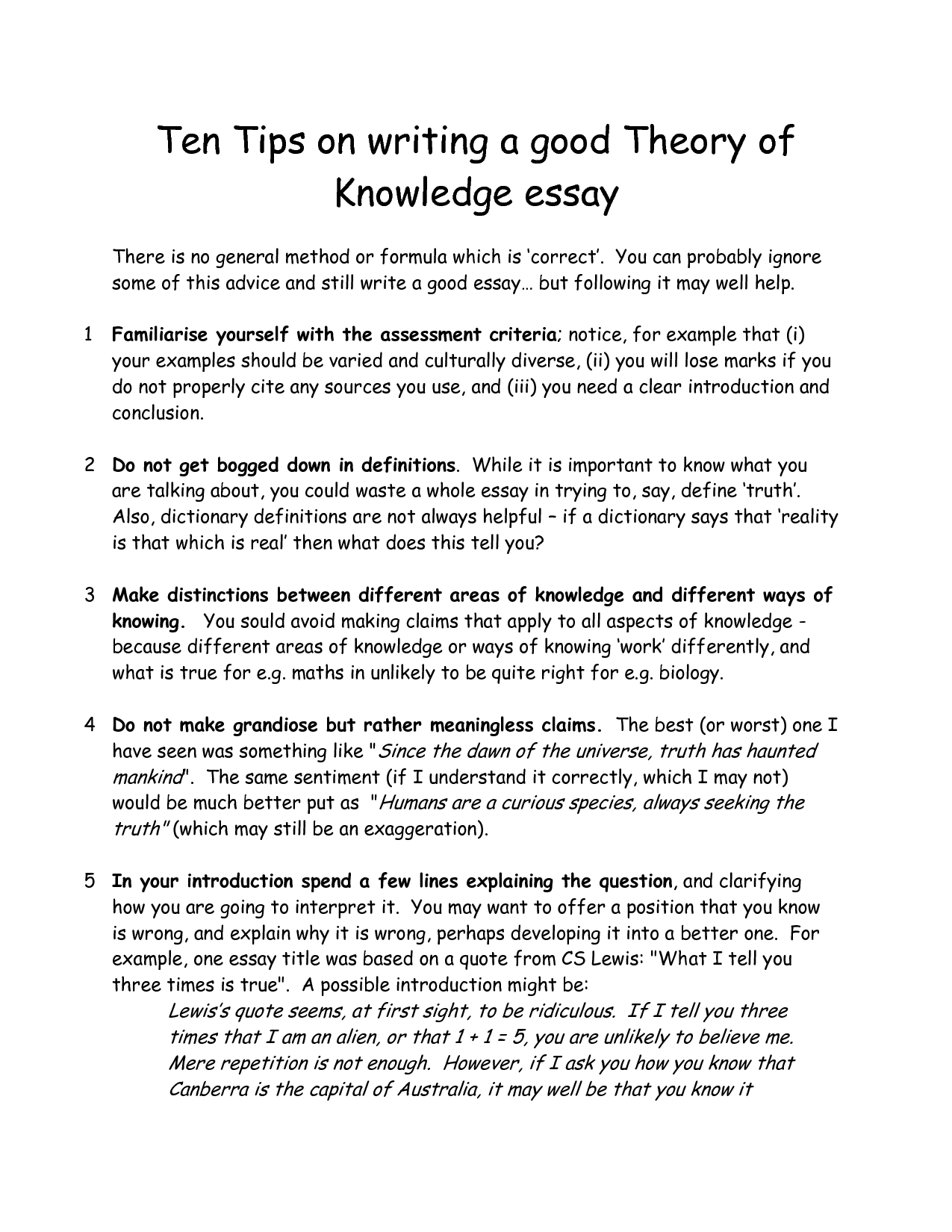How to write an essay about myself