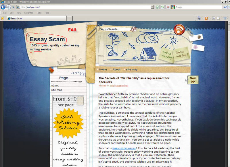 Essay Paper Writing Service Scams