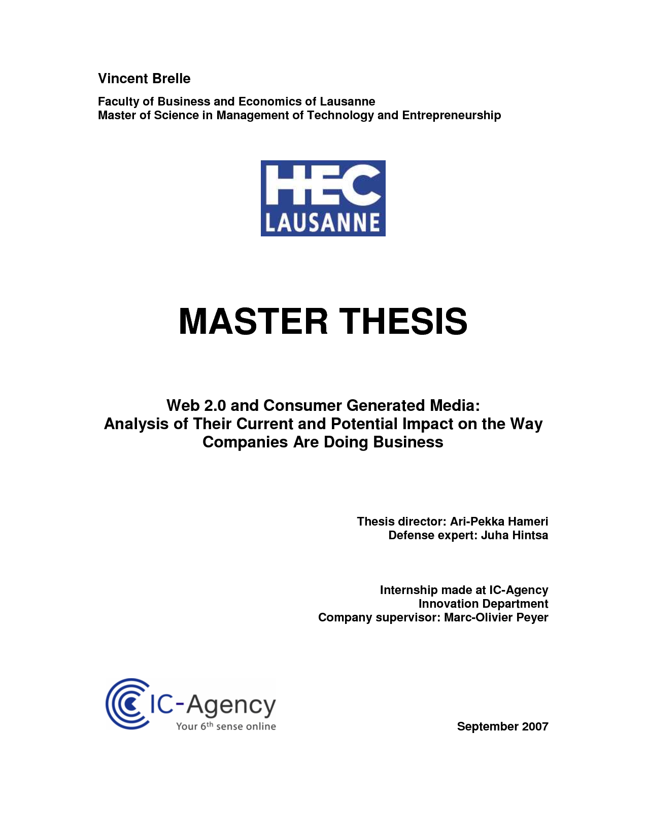 Front page master thesis Front page master thesis image