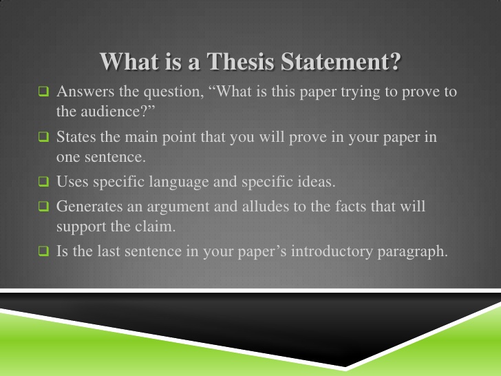 Process Essay Thesis Statement