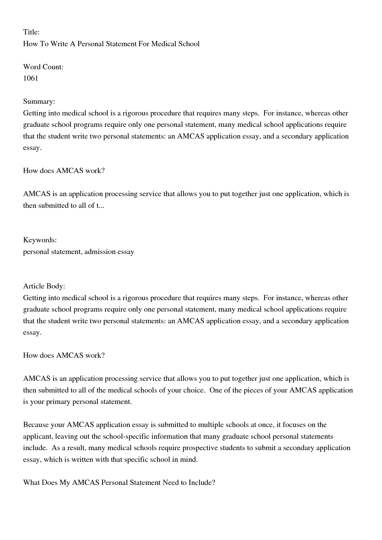 How To End A Personal Statement For Medical School 10 Best Personal how-to-end-a-personal-statement-for-medical-school-10-best-personal