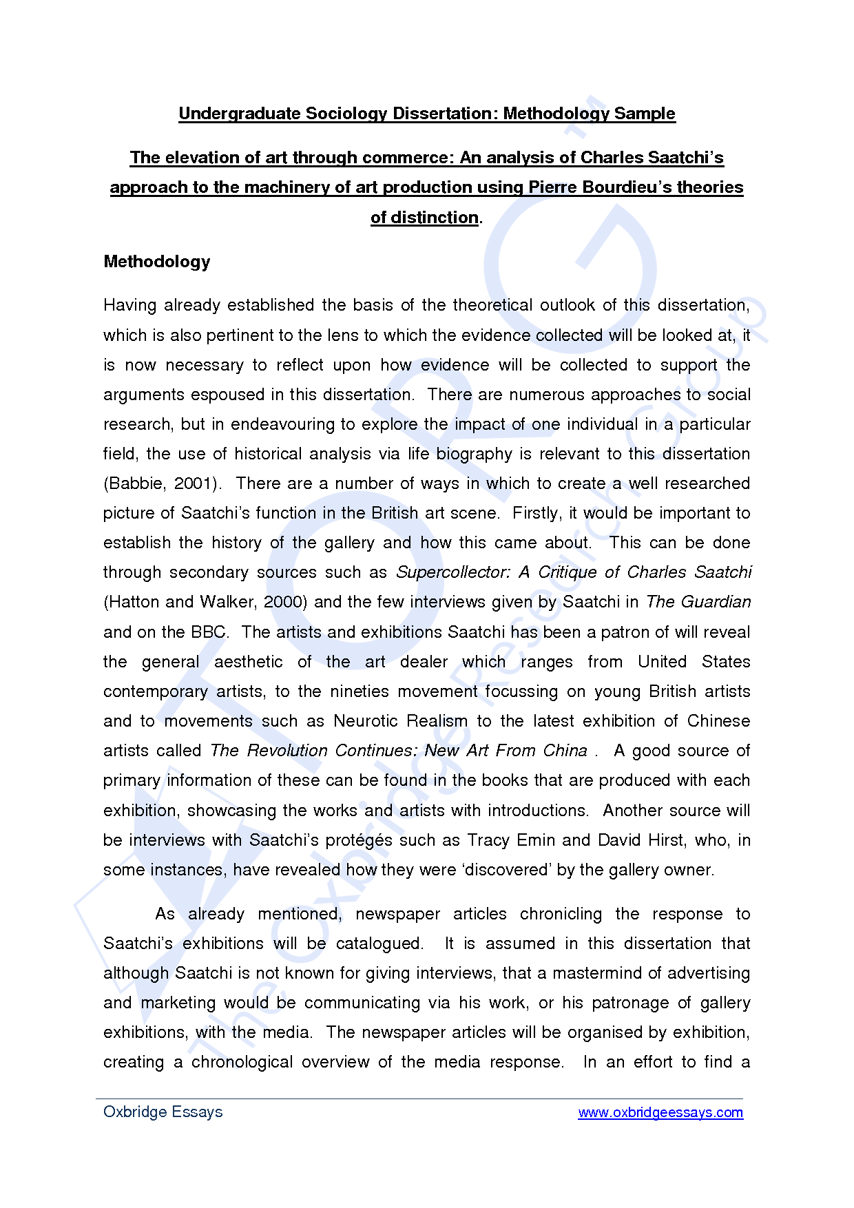 Differentiate Yourself Sample Essay Format