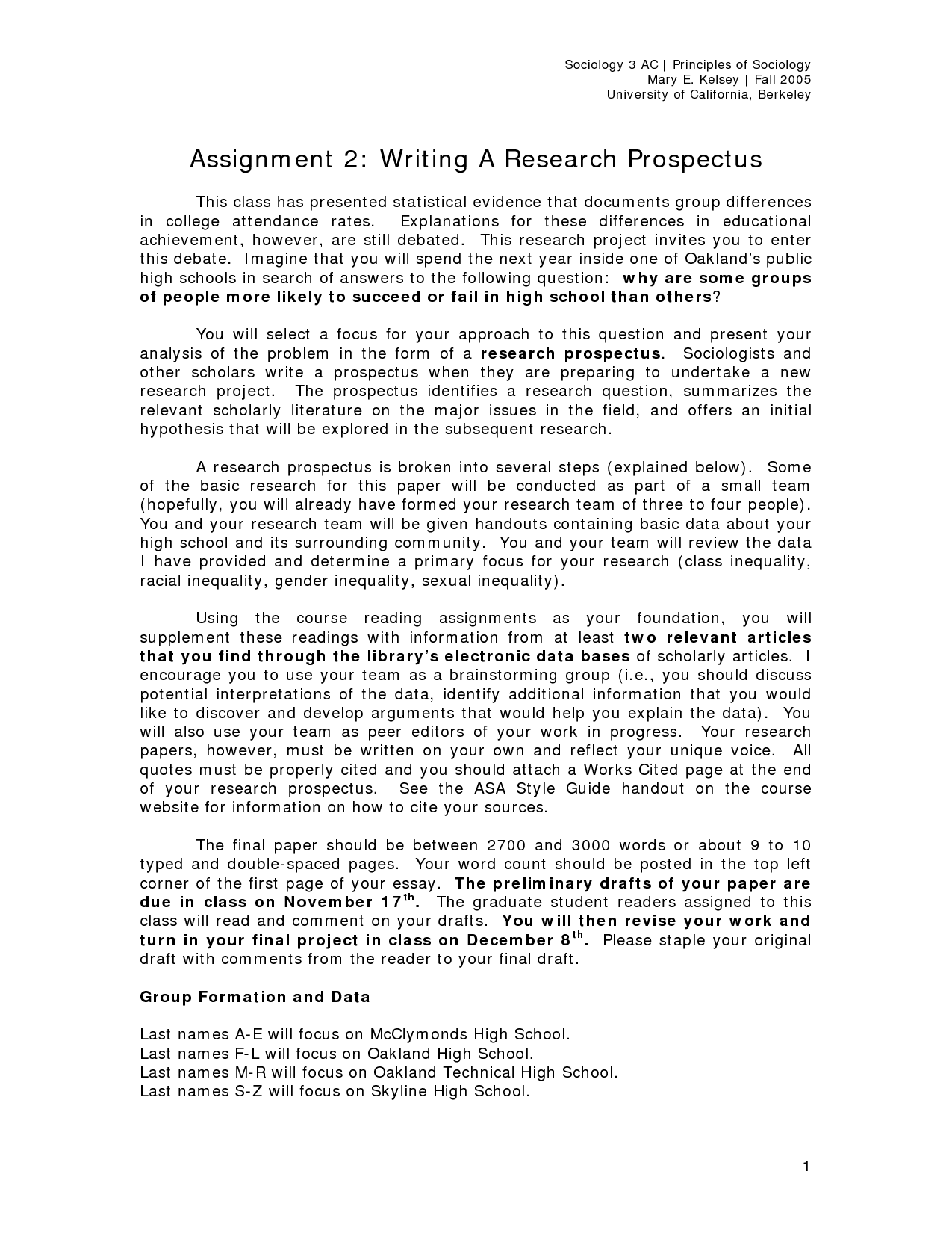sample prospectus for research paper - tips how to write a good prospectus