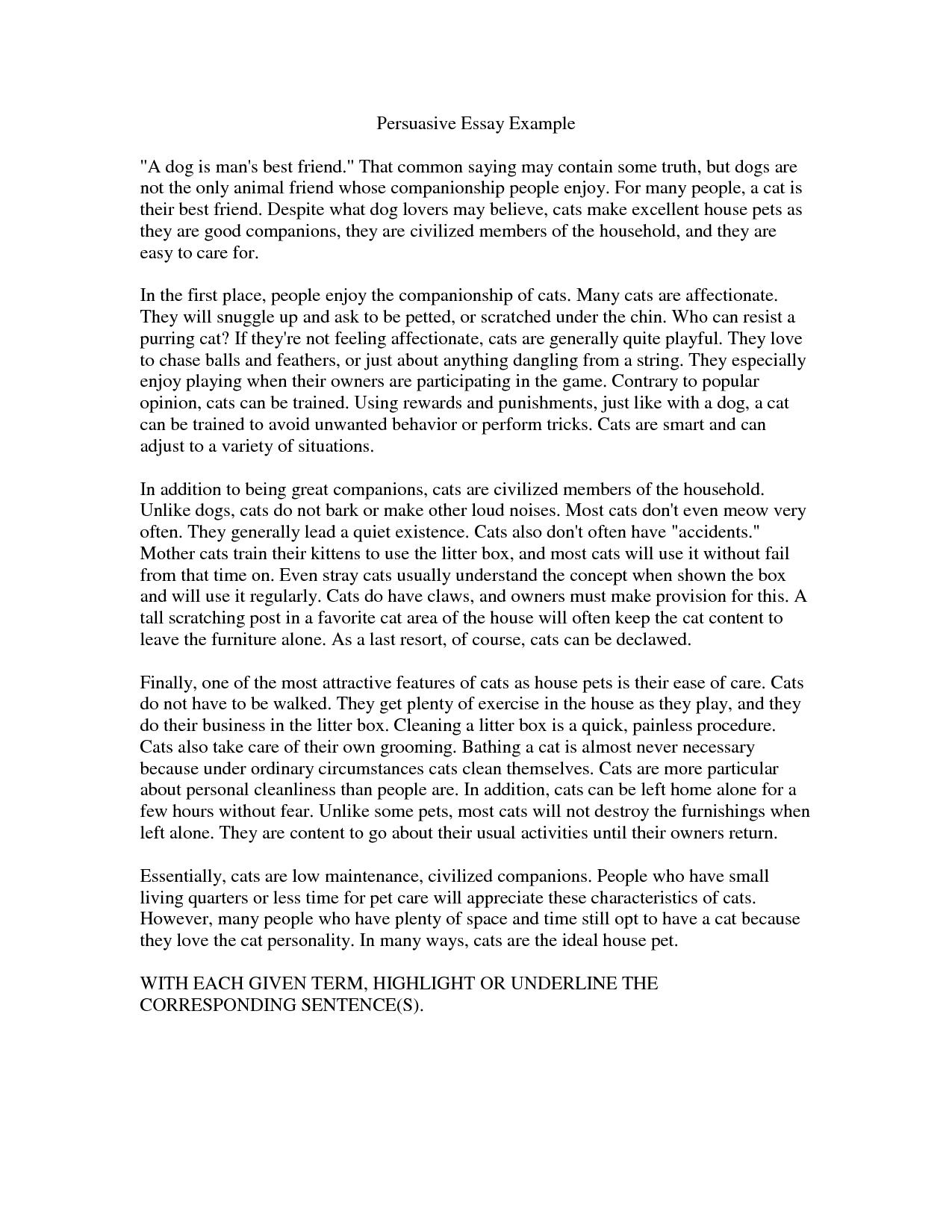 argumentative essay for college
