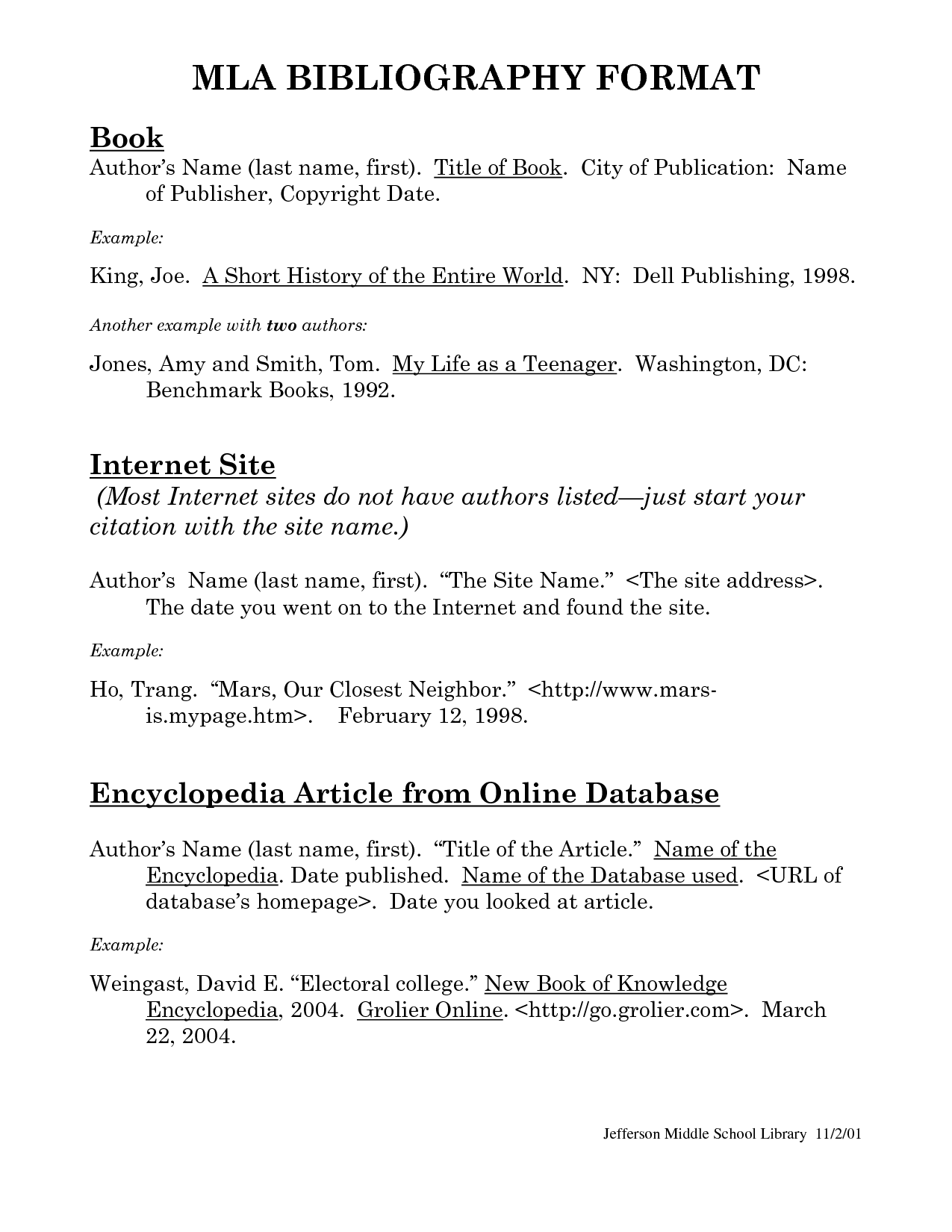mla format online