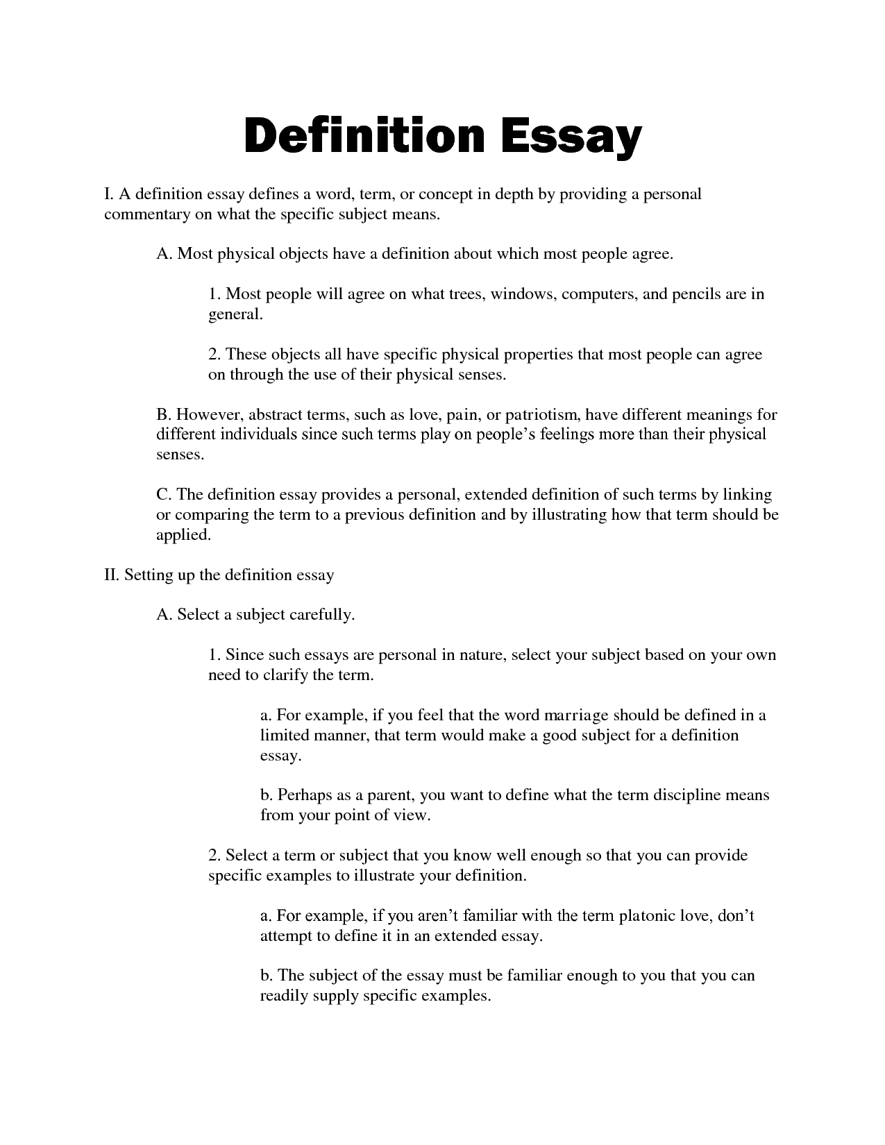 Essay definition