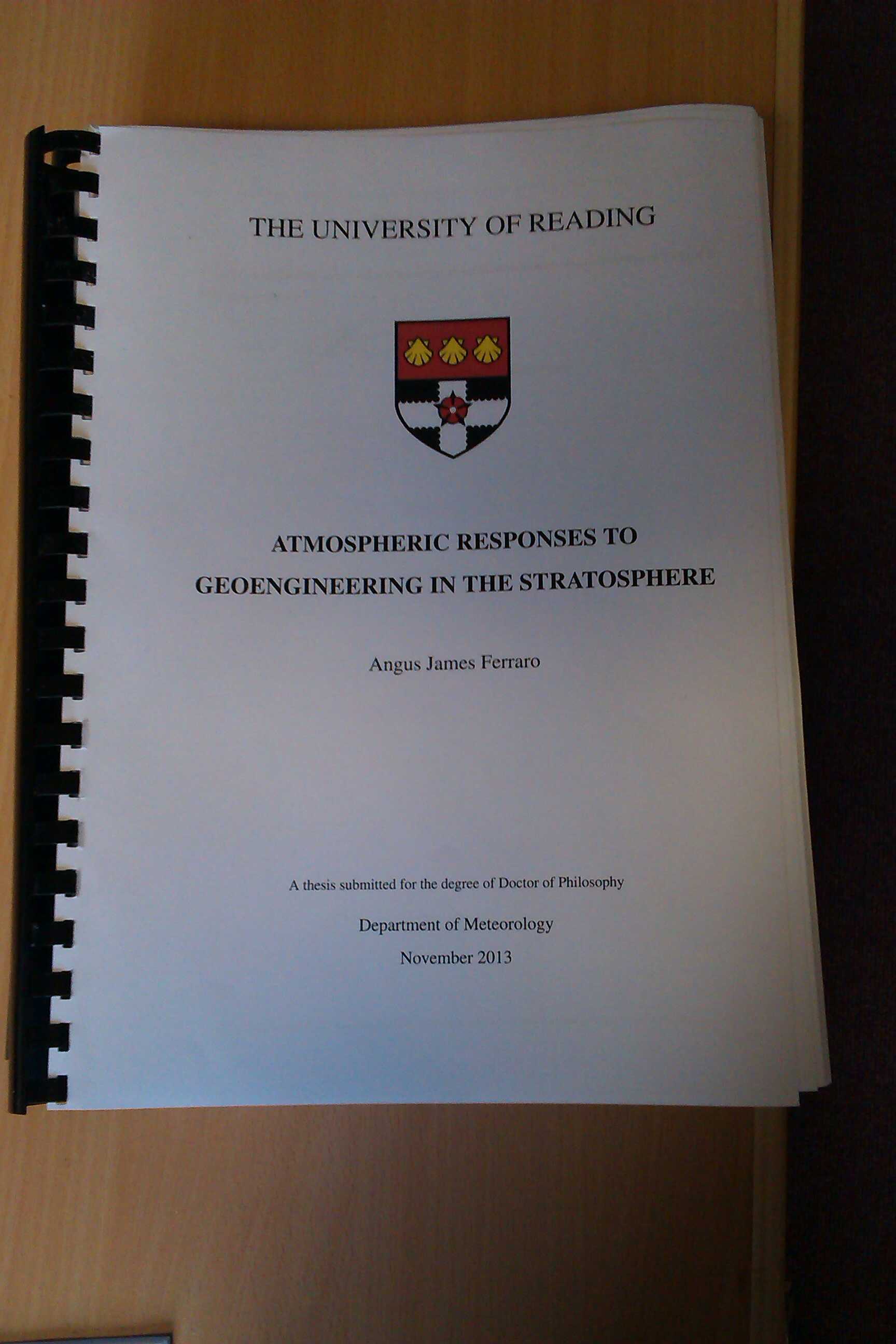 Examples of Prize-winning Theses and Dissertations