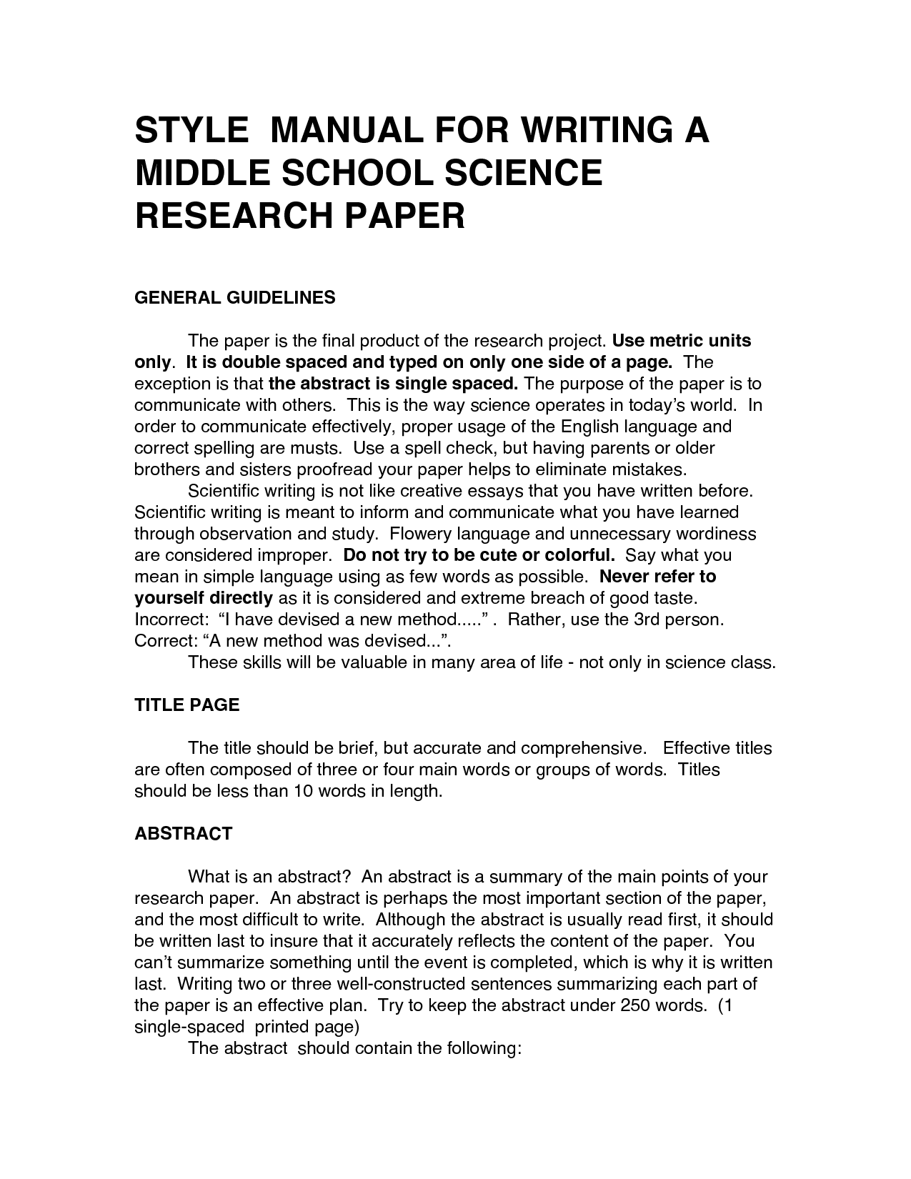 Custom middle school research paper