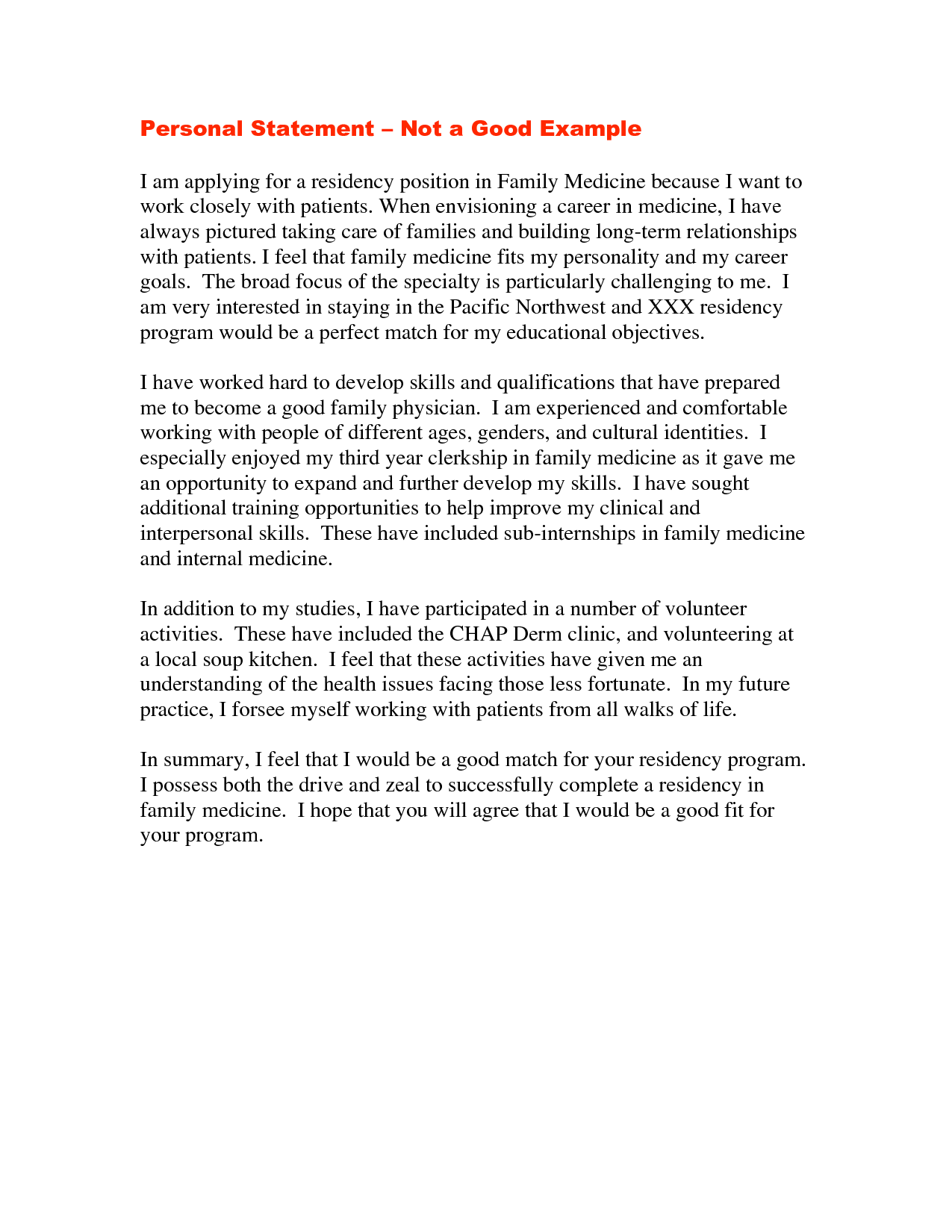 good personal essay examples