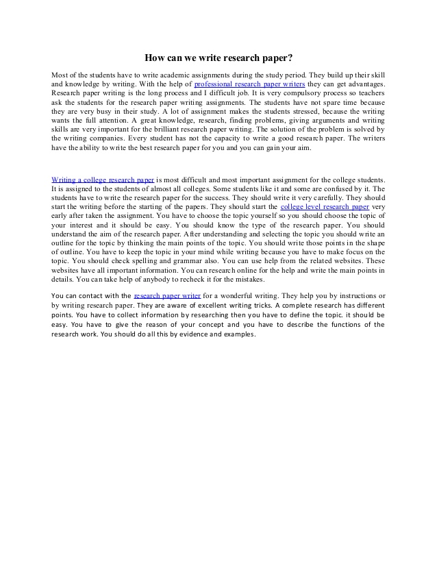 making research paper longer making research paper longer