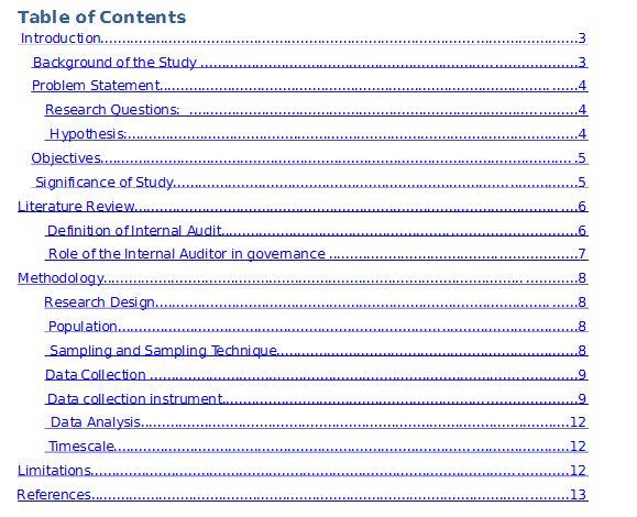 A research proposal usually consists of the following elements