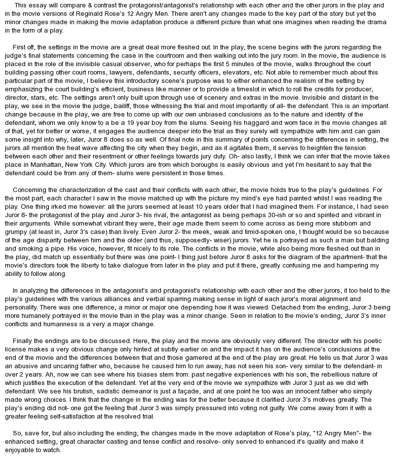 Compare contrast essay examples college