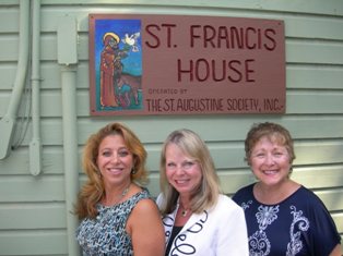 Pictured Left- Right:  Anna Decker-Realtor Davidson Realty, Lynda Kirker- CFO Flagler Hospital, Renee Morris-Director St. Francis House