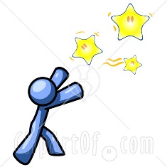 13155-Blue-Man-Reaching-For-The-Stars-Clipart-Illustration