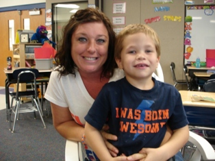 Mrs. Davis and Lucas - Our Back to School Coloring Contest Winners